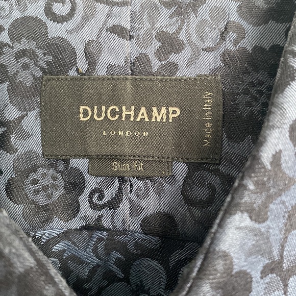 Duchamp mens dress shirt. L-XL. Cuff links required and not included. - Picture 2 of 4